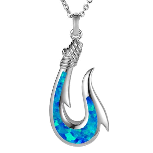 Opal Maui Fishhook Pendant Pendant Island by Koa Nani Large 