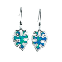 Opal Monstera Leaf Earrings Earrings Island by Koa Nani 