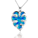 Opal Monstera Leaf Pendant Pendant Island by Koa Nani 