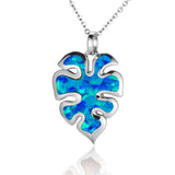 Opal Monstera Leaf Pendant Pendant Island by Koa Nani 