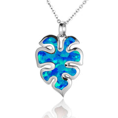 Opal Monstera Leaf Pendant Pendant Island by Koa Nani 