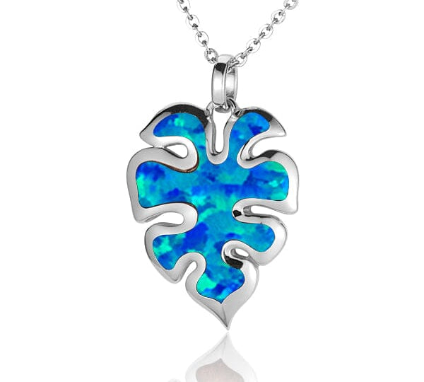Opal Monstera Leaf Pendant Pendant Island by Koa Nani 