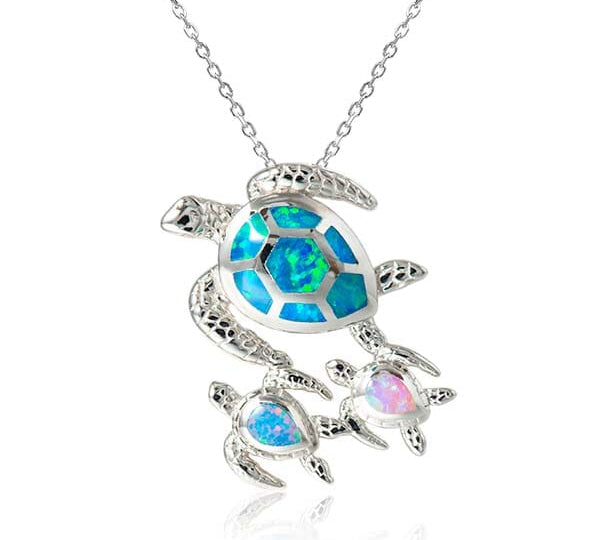 Opal Ohana Honu Pendant Pendant Island by Koa Nani 
