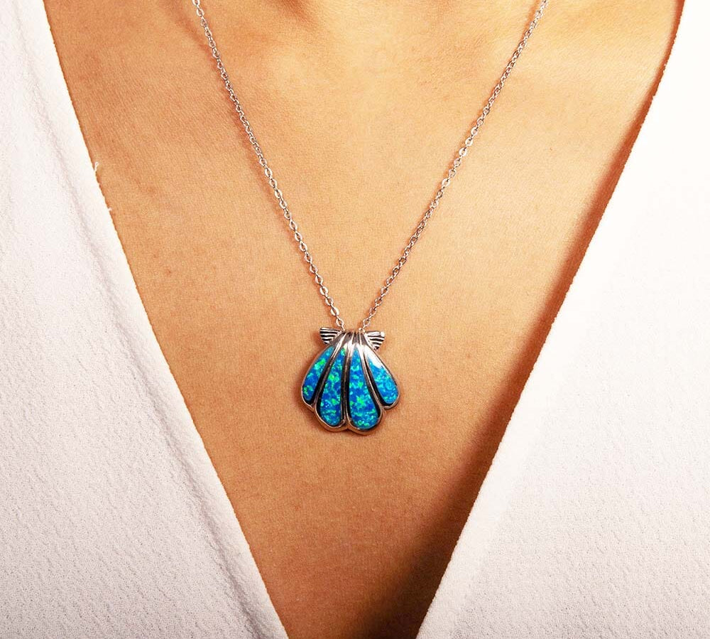 Opal Oyster Shell Pendant Pendant Island by Koa Nani 