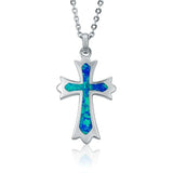 Opal Regal Cross Pendant Pendant Island by Koa Nani 