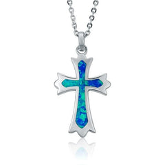 Opal Regal Cross Pendant Pendant Island by Koa Nani 