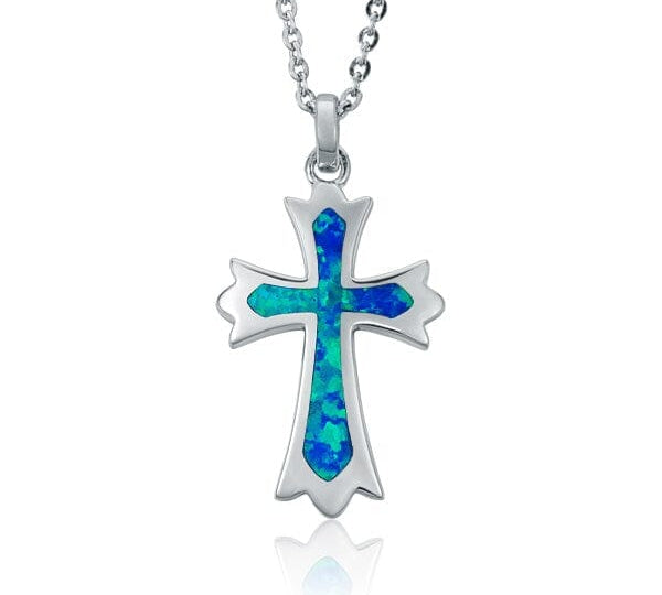 Opal Regal Cross Pendant Pendant Island by Koa Nani 