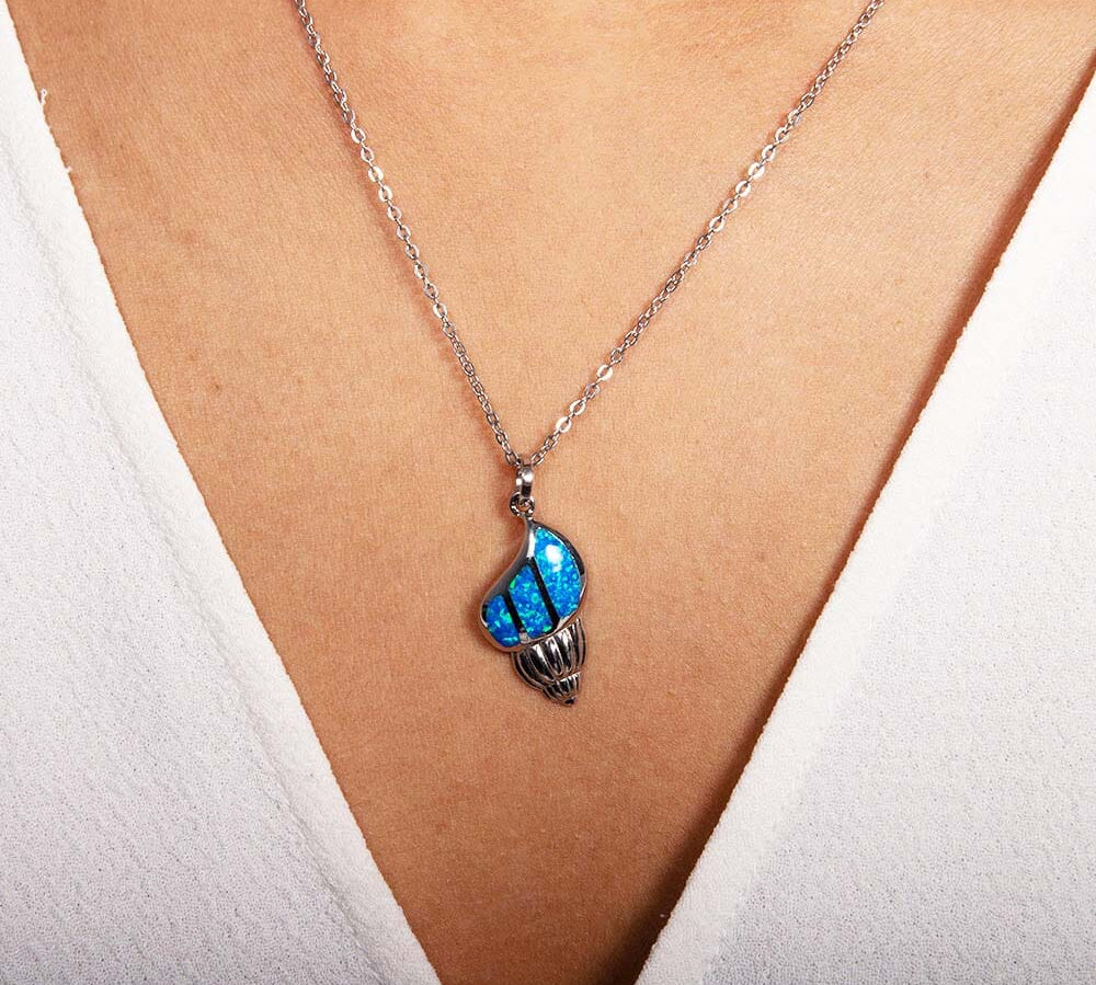 Opal Seashell Pendant Pendant Island by Koa Nani 