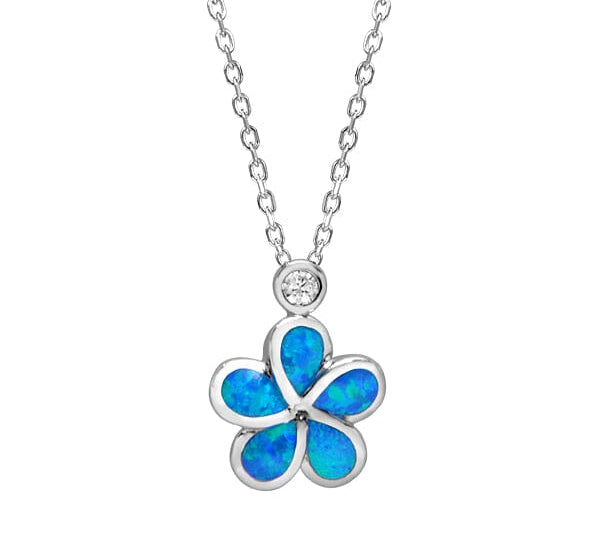 Opal Shining Plumeria Pendant Pendant Island by Koa Nani 