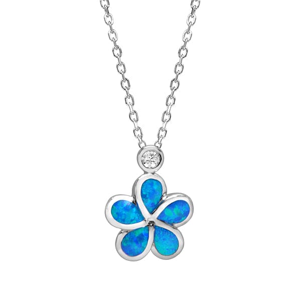 Opal Shining Plumeria Pendant Pendant Island by Koa Nani 