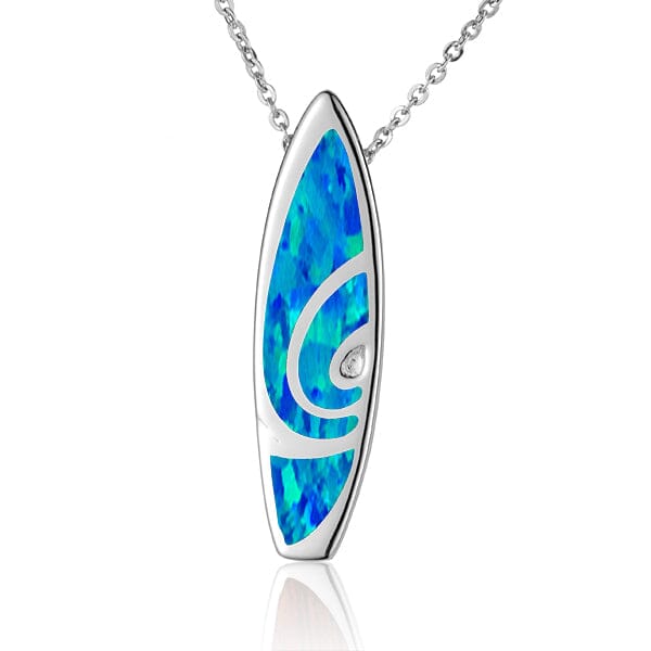 Opal Surfboard Pendant Pendant Island by Koa Nani Small 