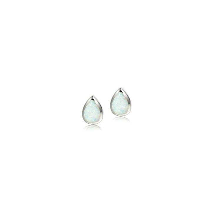 Opalite Teardrop Stud Earrings Earrings Island by Koa Nani 6mm White 