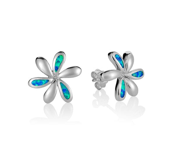 Opal Tiare Flower Earrings Earrings Island by Koa Nani 