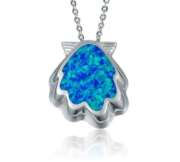 Opalite Flat Shell Pendant Pendant Island by Koa Nani 