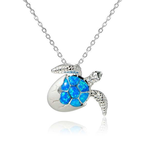 Opalite Hatchling Honu Pendant Pendant Island by Koa Nani 