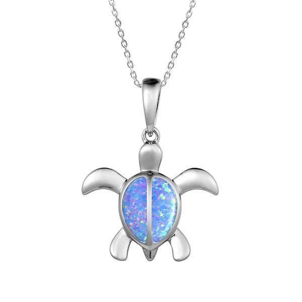 The picture shows a 925 sterling silver opalite sea turtle pendant.