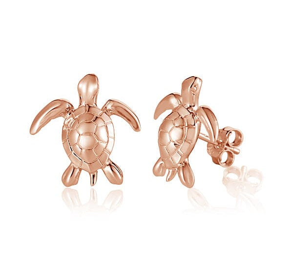 Paia Honu Stud Earrings Earrings Island by Koa Nani Rose Gold 
