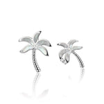Palm Tree Earrings with Mother of Pearl - Island by Koa Nani