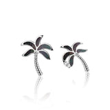 Palm Tree Earrings with Mother of Pearl - Island by Koa Nani