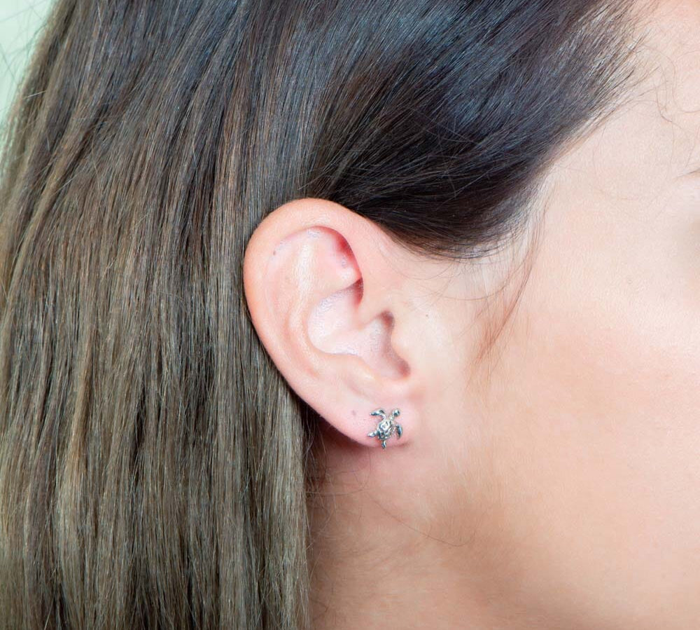 Paradise Honu Stud Earrings Earrings Island by Koa Nani Small 
