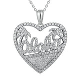 Pavé Aloha Heart Pendant Pendant Island by Koa Nani White Gold 