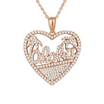 Pavé Aloha Heart Pendant Pendant Island by Koa Nani Rose Gold 
