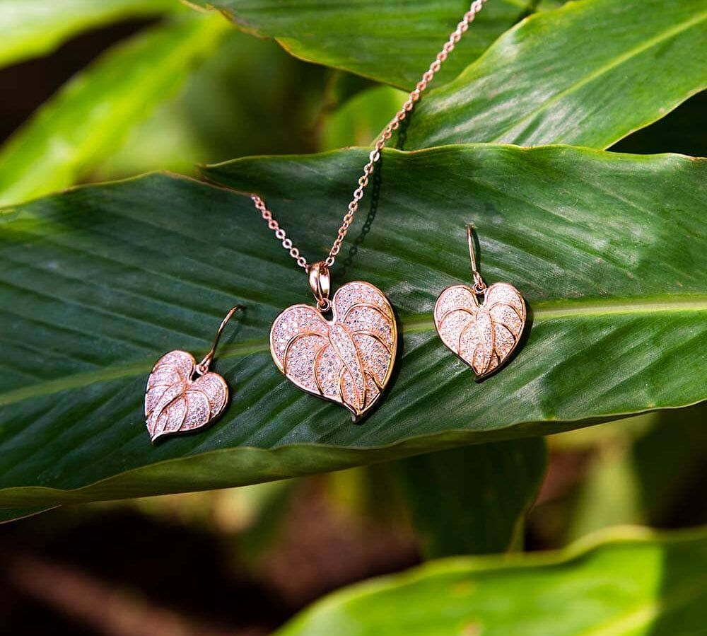 Pavé Anthurium Pendant Pendant Island by Koa Nani 
