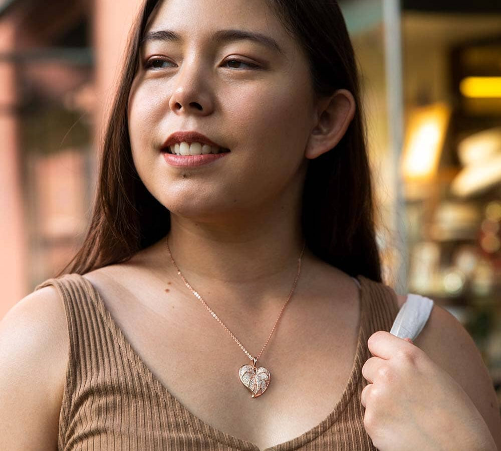 Pavé Anthurium Pendant Pendant Island by Koa Nani 