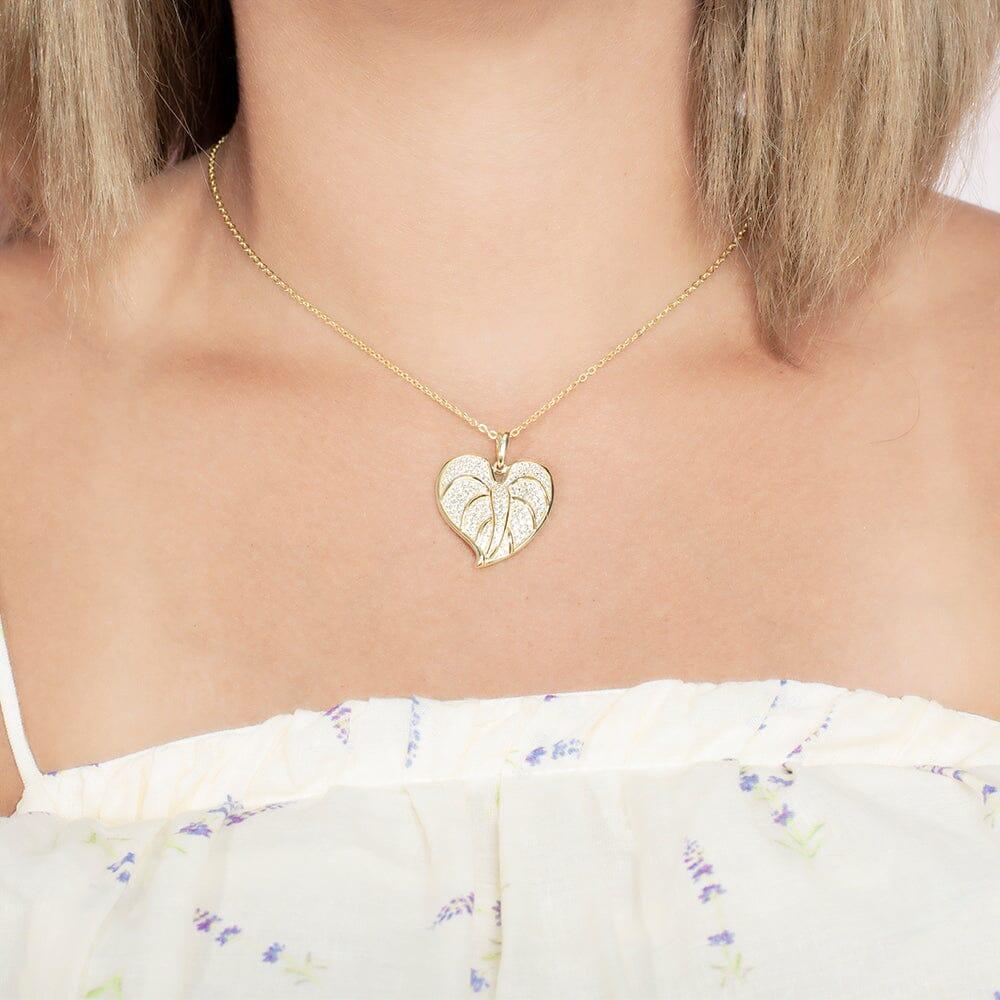 Pavé Anthurium Pendant Pendant Island by Koa Nani 