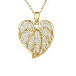 Pavé Anthurium Pendant Pendant Island by Koa Nani Yellow Gold 