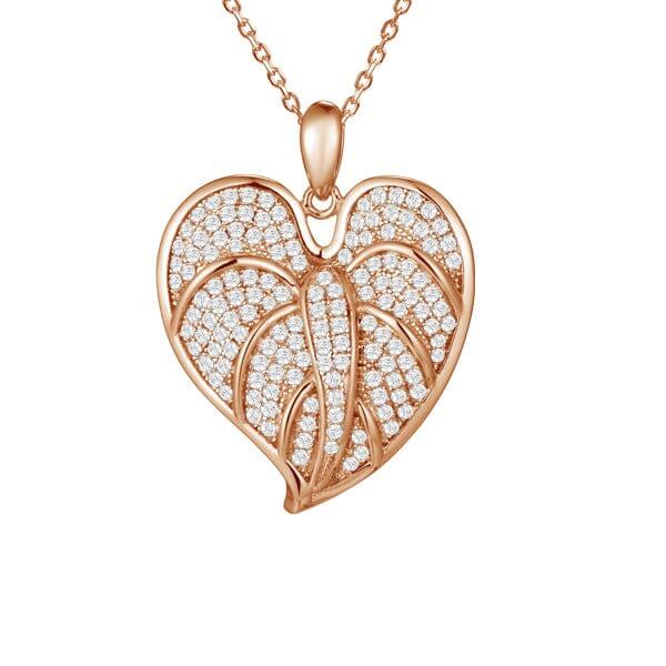 Pavé Anthurium Pendant Pendant Island by Koa Nani Rose Gold 