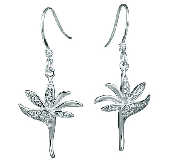 Pavé Bird of Paradise Earrings Earrings Island by Koa Nani White Gold 