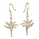 Pavé Bird of Paradise Earrings Earrings Island by Koa Nani Yellow Gold 