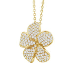 Pavé Blossom Pendant Pendant Island by Koa Nani Yellow Gold 