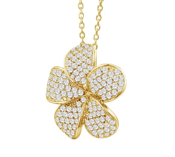 Pavé Blossom Pendant Pendant Island by Koa Nani Yellow Gold 