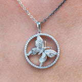 Pavé Butterfly Infinity Pendant Pendant Island by Koa Nani 