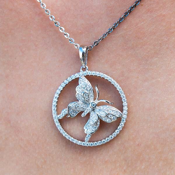 Pavé Butterfly Infinity Pendant Pendant Island by Koa Nani 