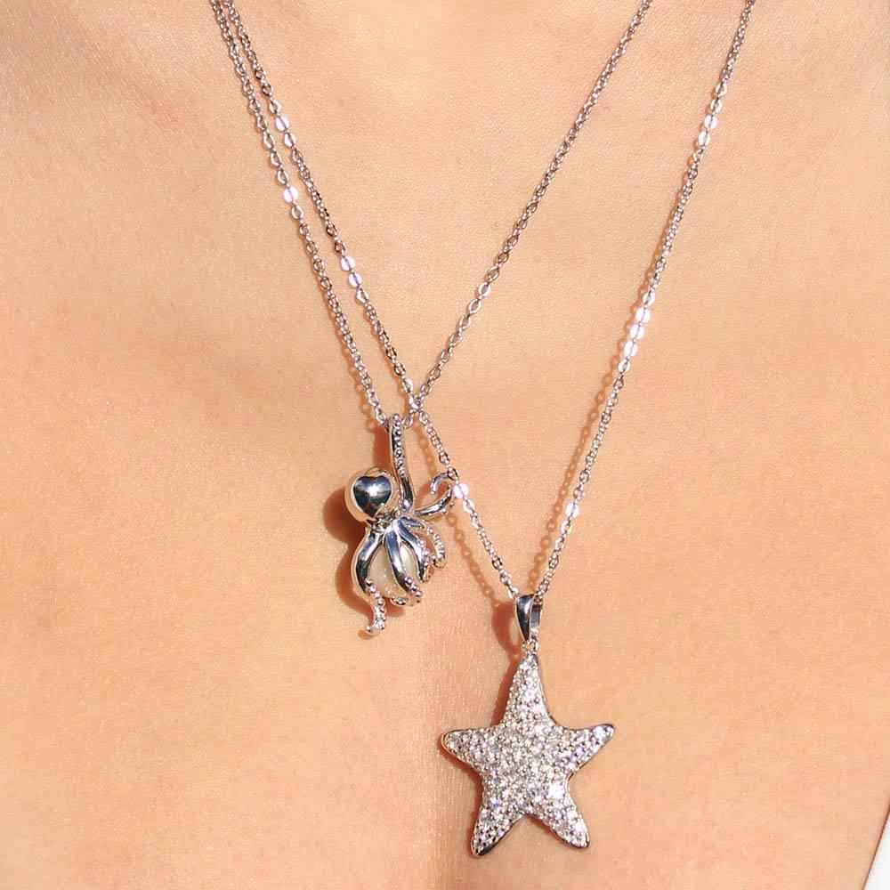 Pavé Cushion Sea Star Pendant Pendant Island by Koa Nani 