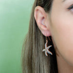 Pavé Dancing Hokuhele Earrings Earrings Island by Koa Nani Rose Gold 
