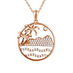 Pavé Diamond Head Pendat Pendant Island by Koa Nani Rose Gold 