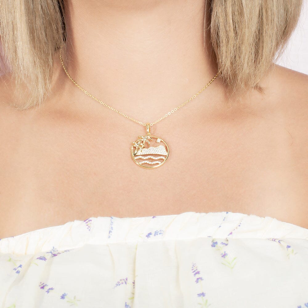 Pavé Diamond Head Pendat Pendant Island by Koa Nani 