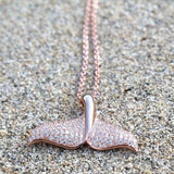 Pavé Diamond Whale Tail Pendant Pendant Island by Koa Nani 