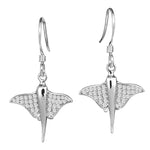 Pavé Eagle Ray Earrings Earrings Island by Koa Nani White Gold 