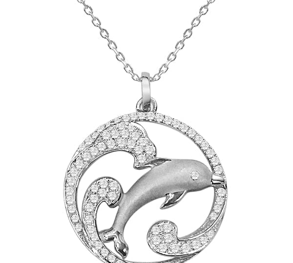 Pavé Escape with Nai'a Pendant Pendant Island by Koa Nani White Gold 