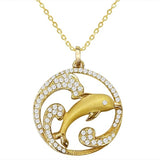 Pavé Escape with Nai'a Pendant Pendant Island by Koa Nani Yellow Gold 