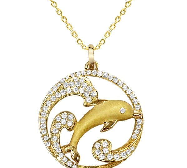 Pavé Escape with Nai'a Pendant Pendant Island by Koa Nani Yellow Gold 