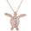 The picture shows a 14K rose gold sea turtle pendant with pavé diamonds.