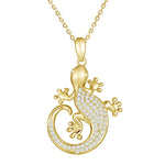 Pavé Gold Dust Gecko Pendant Pendant Island by Koa Nani Yellow Gold 