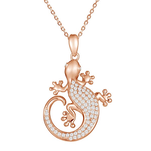 Pavé Gold Dust Gecko Pendant Pendant Island by Koa Nani Rose Gold 