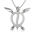Pavé Hawaiian Honu Pendant Pendant Island by Koa Nani White Gold 